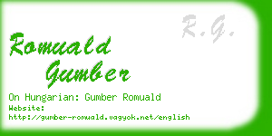 romuald gumber business card